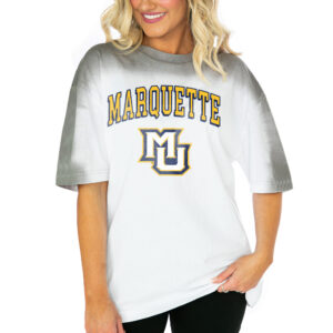 Women's Gameday Couture  White Marquette Golden Eagles Interception Oversized T-Shirt