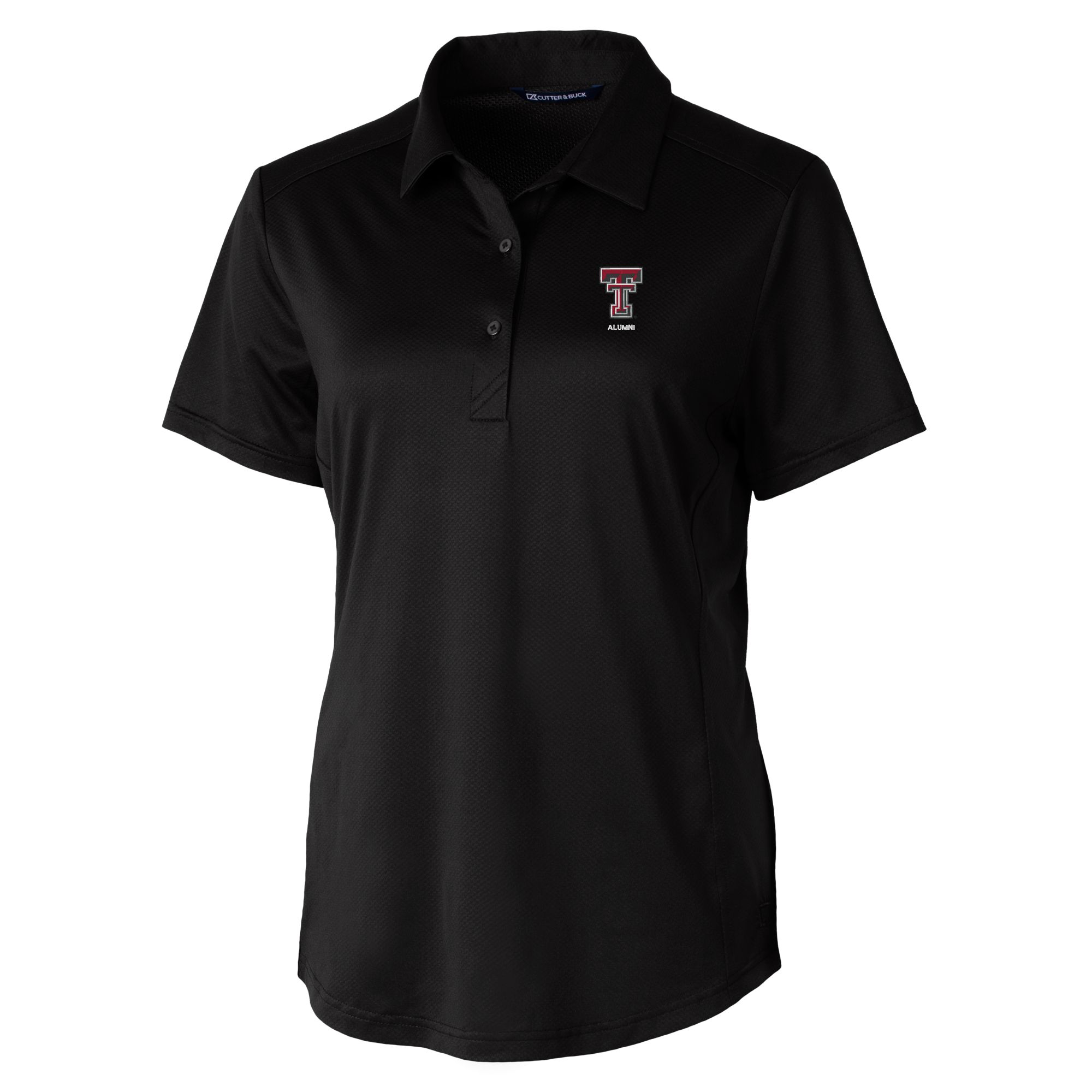 Women's Cutter & Buck Black Texas Tech Red Raiders Alumni DryTec Prospect Textured Stretch Polo - Image 3