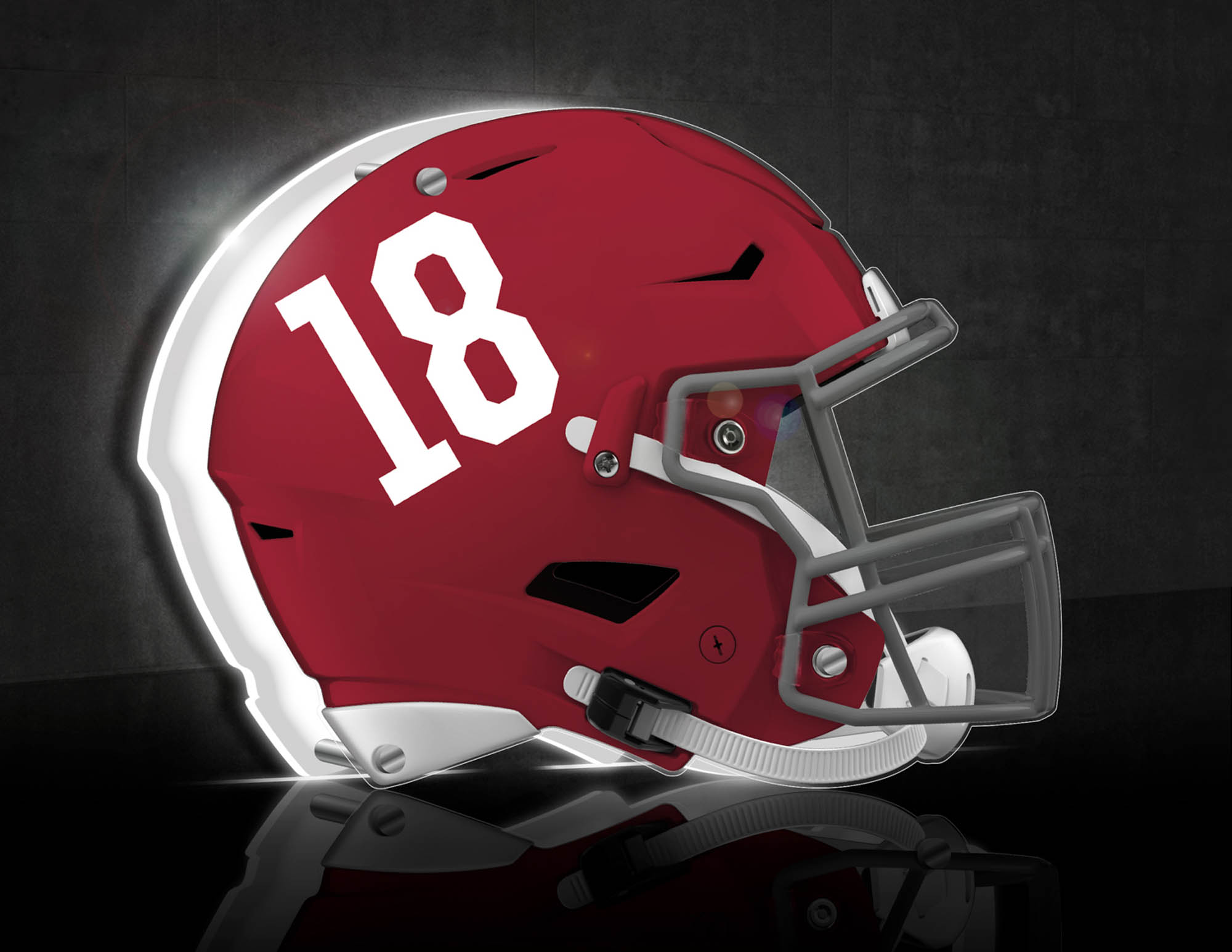 Alabama Crimson Tide LED Helmet Tabletop Sign