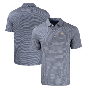 Men's Cutter & Buck Navy/White Houston Astros Big & Tall Forge Eco Double Stripe Stretch Recycled Polo