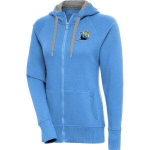 Women's Antigua  Powder Blue Tampa Bay Rays Cooperstown Victory Full-Zip Hoodie