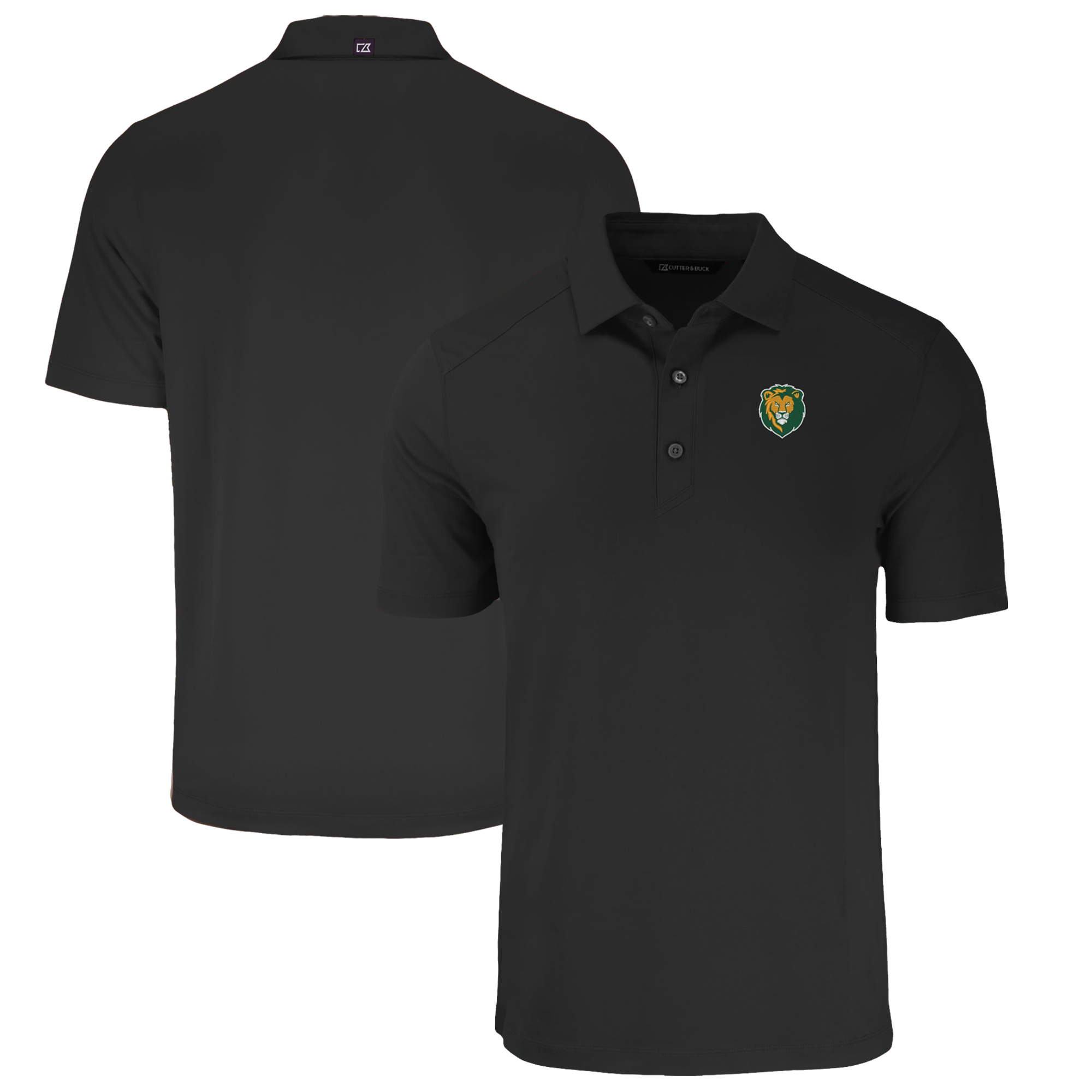Men's Cutter & Buck Black Southeastern Louisiana Lions Forge Eco Stretch Recycled Polo