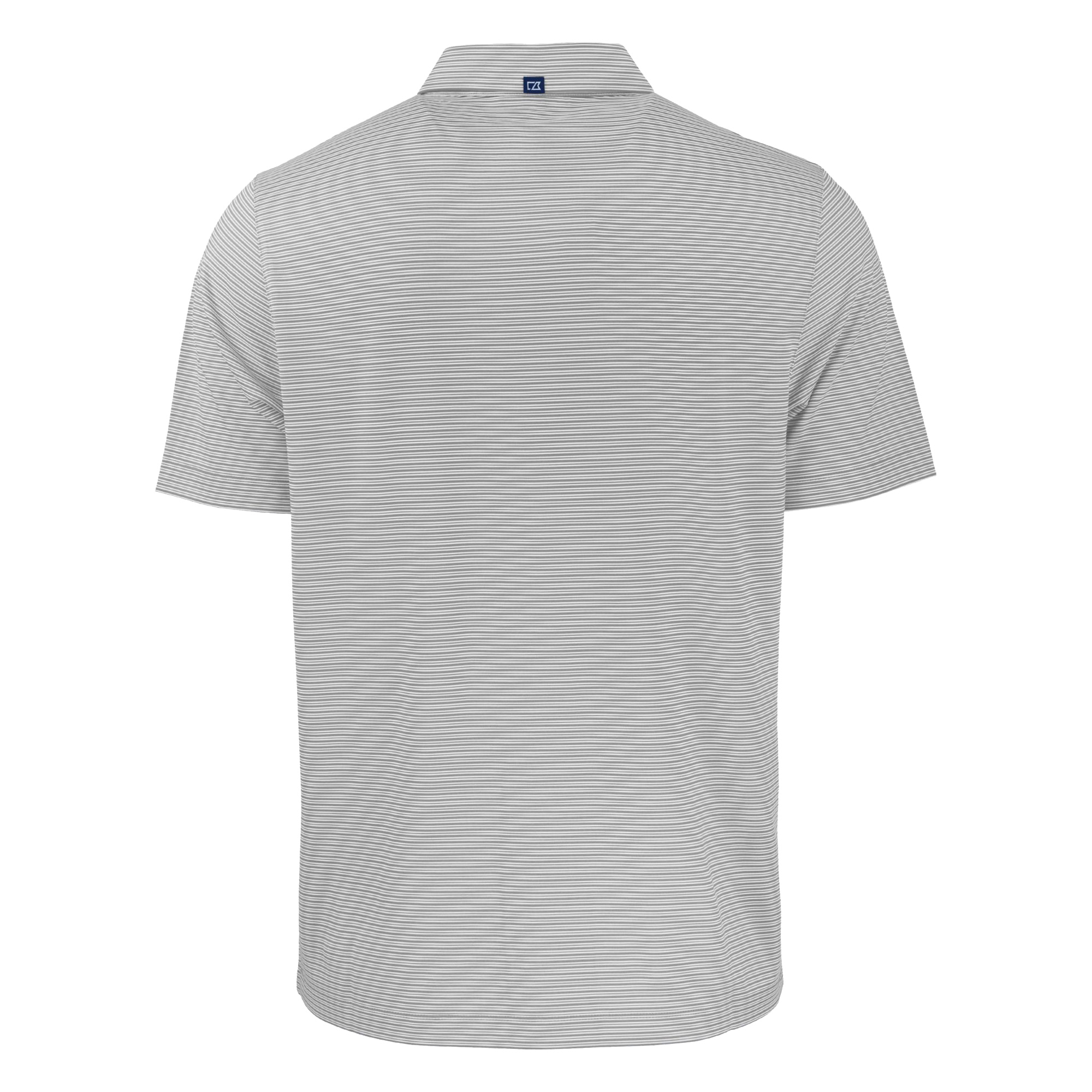 Men's Cutter & Buck Gray/White Emory Eagles Big & Tall Forge Eco Double Stripe Stretch Recycled Polo - Image 6