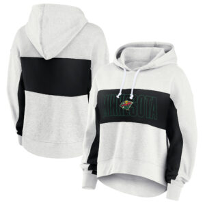 Women's Fanatics Heather Gray Minnesota Wild Fleece Up For It Pullover Hoodie