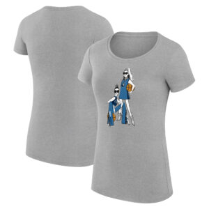 Women's G-III 4Her by Carl Banks Heather Gray Minnesota Timberwolves Basketball Girls Fitted T-Shirt