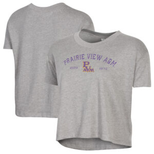 Women's Alternative Apparel  Gray Prairie View A&M Panthers Retro Jersey Headliner Cropped T-Shirt