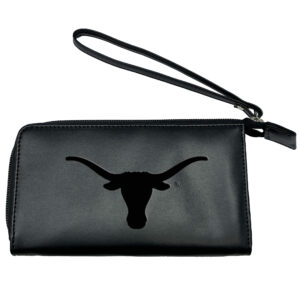 Black Texas Longhorns Cell Phone Wristlet Wallet