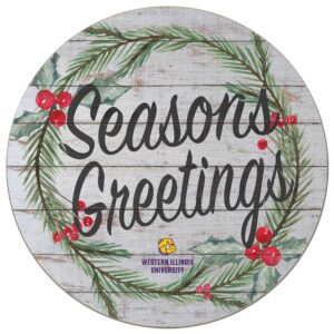 Western Illinois Leathernecks 20'' x 20'' Season's Greetings Circle