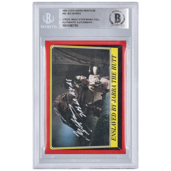 Jez Harris Star Wars Autographed 2004 Topps #48 BAS Authenticated Card with "Jabba Eyes" Inscription - Image 5