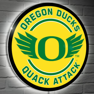 Oregon Ducks 23" LED Slogan Round Wall Sign