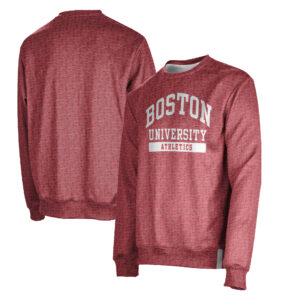 Men's ProSphere Scarlet Boston University Athletics Name Drop Crewneck Pullover Sweatshirt