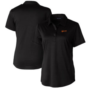 Women's Cutter & Buck  Black Idaho State Bengals  DryTec Prospect Textured Stretch Polo