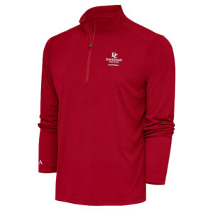 Men's Antigua Red Davidson Wildcats Tribute Basketball Quarter-Zip Jacket