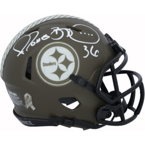 Jerome Bettis Pittsburgh Steelers Autographed Riddell 2022 Salute to Service Speed Mini Helmet