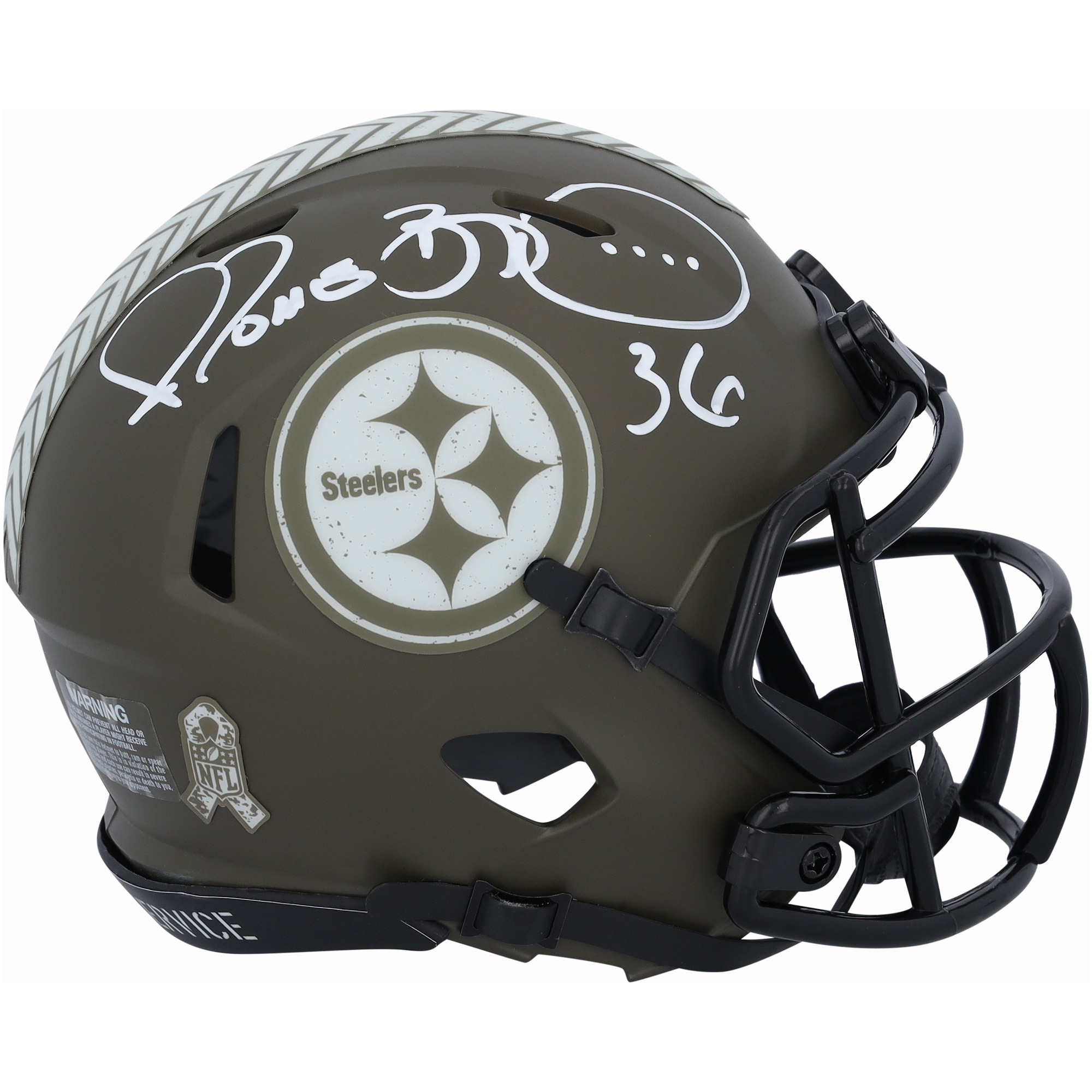 Jerome Bettis Pittsburgh Steelers Autographed Riddell 2022 Salute to Service Speed Mini Helmet