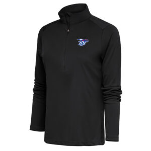 Women's Antigua  Black Lubbock Christian Chaparral  Tribute Half-Zip Top