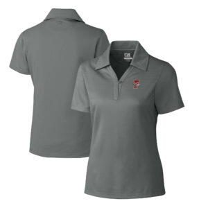 Women's Cutter & Buck  Gray Fresno Grizzlies CB DryTec Genre Textured Solid Polo