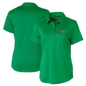 Women's  Cutter & Buck  Kelly Green Norfolk Tides Prospect Textured Stretch Polo