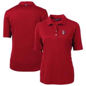 Women's Cutter & Buck Red Indianapolis Indians Virtue DryTec Eco Pique Recycled Polo