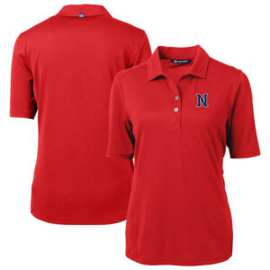 Women's Cutter & Buck Red Nashville Sounds Virtue DryTec Eco Pique Recycled Polo