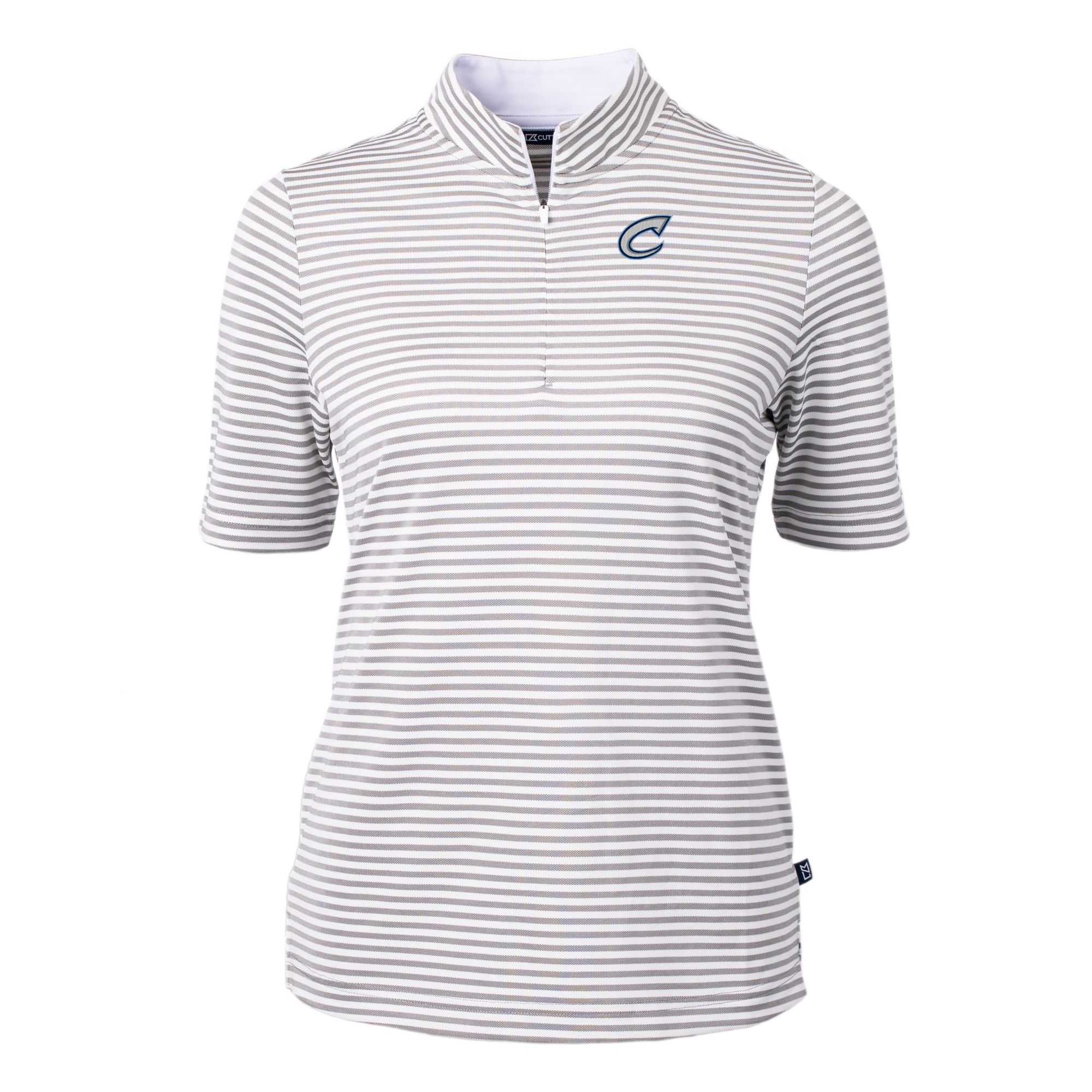 Women's Cutter & Buck Gray Columbus Clippers Virtue DryTec Eco Pique Stripe Recycled Top - Image 3