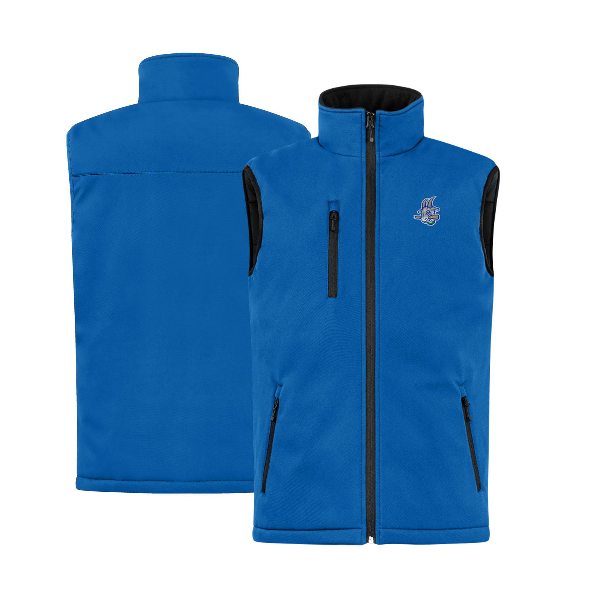 Men's Cutter & Buck Royal Hartford Yard Goats Clique Equinox Insulated Softshell Vest