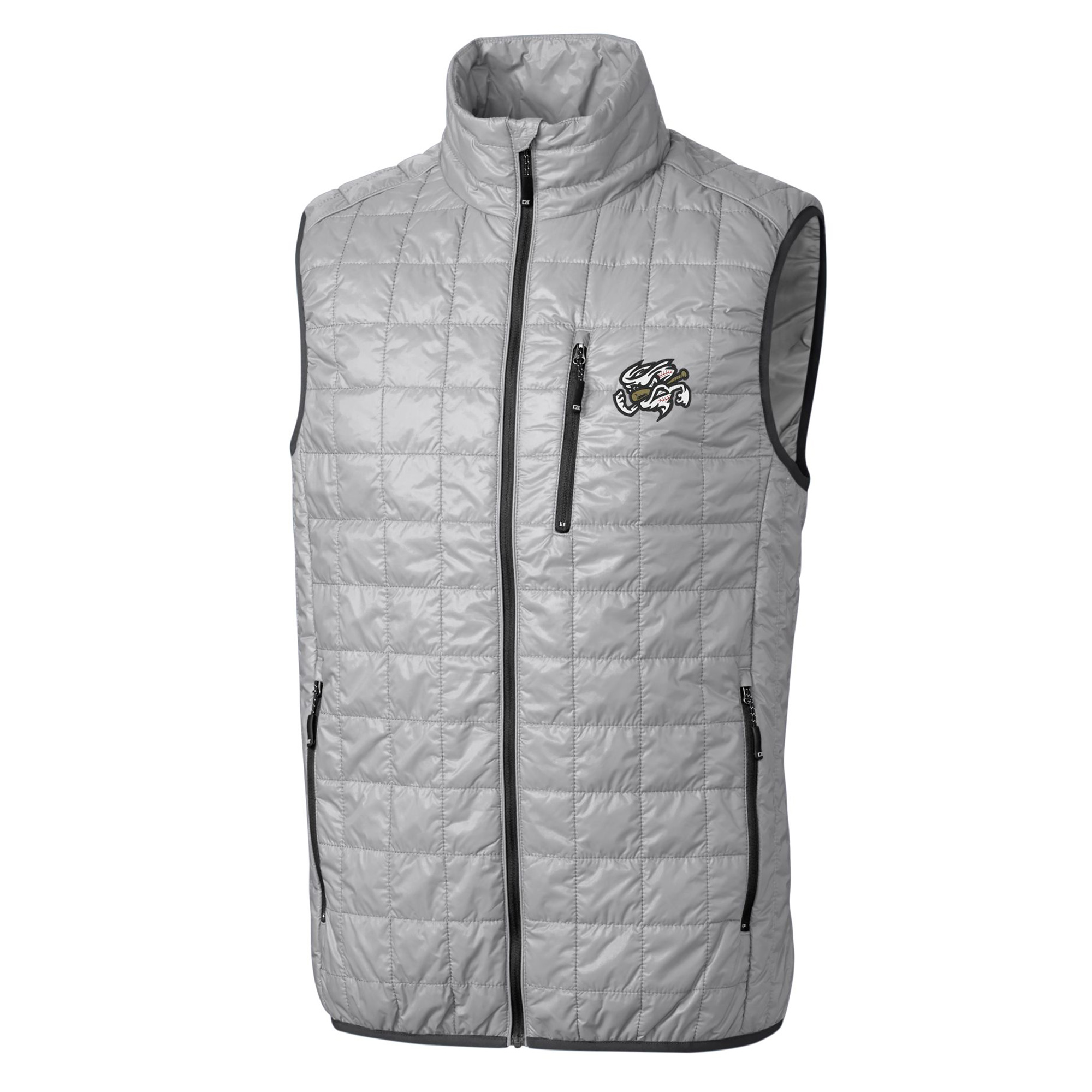 Men's Cutter & Buck Gray Omaha Storm Chasers Rainier PrimaLoft Eco Insulated Full-Zip Puffer Vest - Image 5