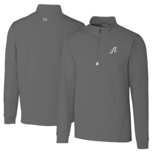 Men's Cutter & Buck  Gray Reno Aces Big & Tall Traverse Stretch Quarter-Zip Top