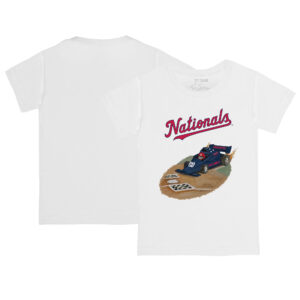 Infant Tiny Turnip White Washington Nationals Race Car T-Shirt