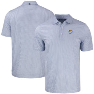 Men's Cutter & Buck Royal Los Angeles Rams  Pike Eco Symmetry Print Stretch Recycled Polo