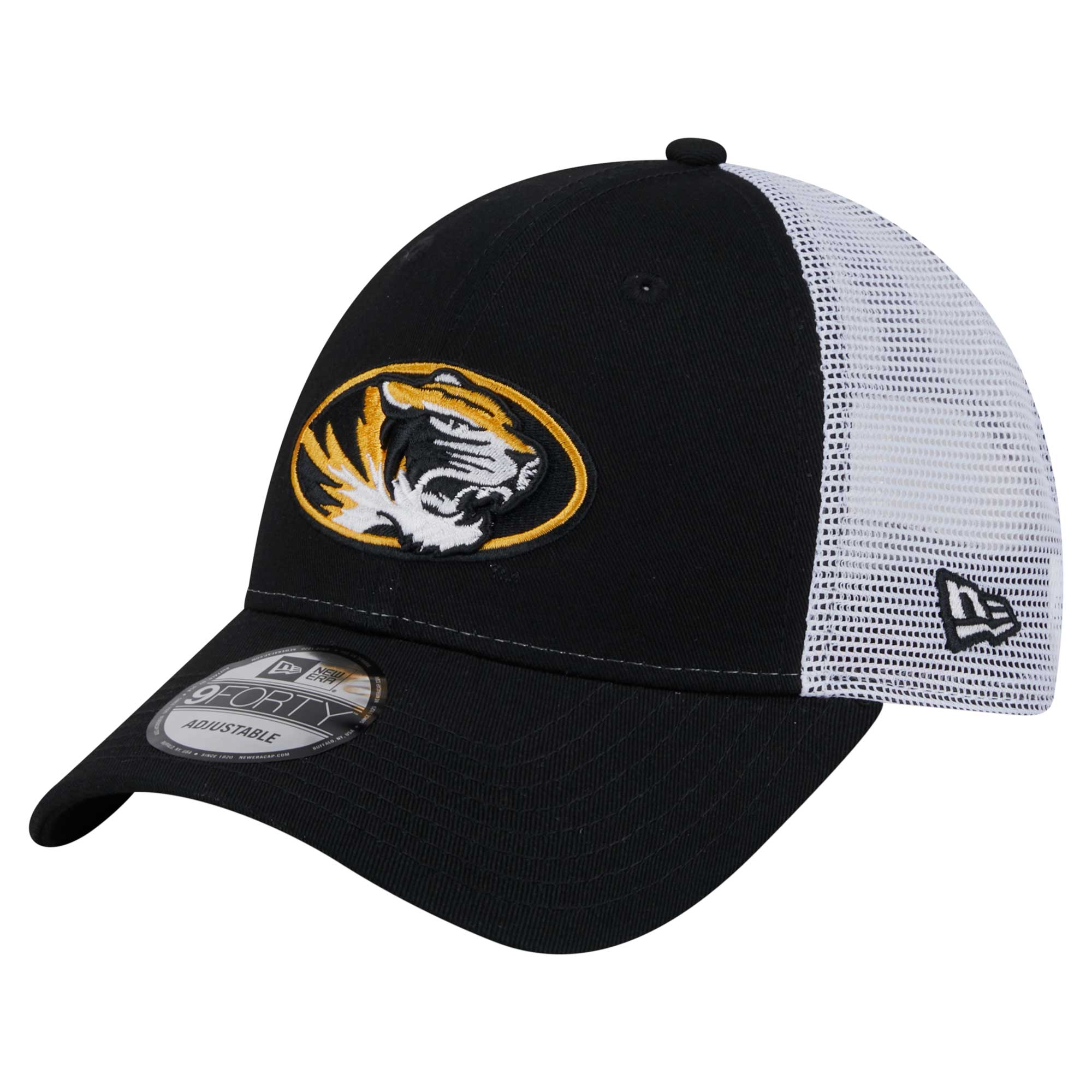 Men's New Era Black Missouri Tigers Trucker 9FORTY Adjustable Hat