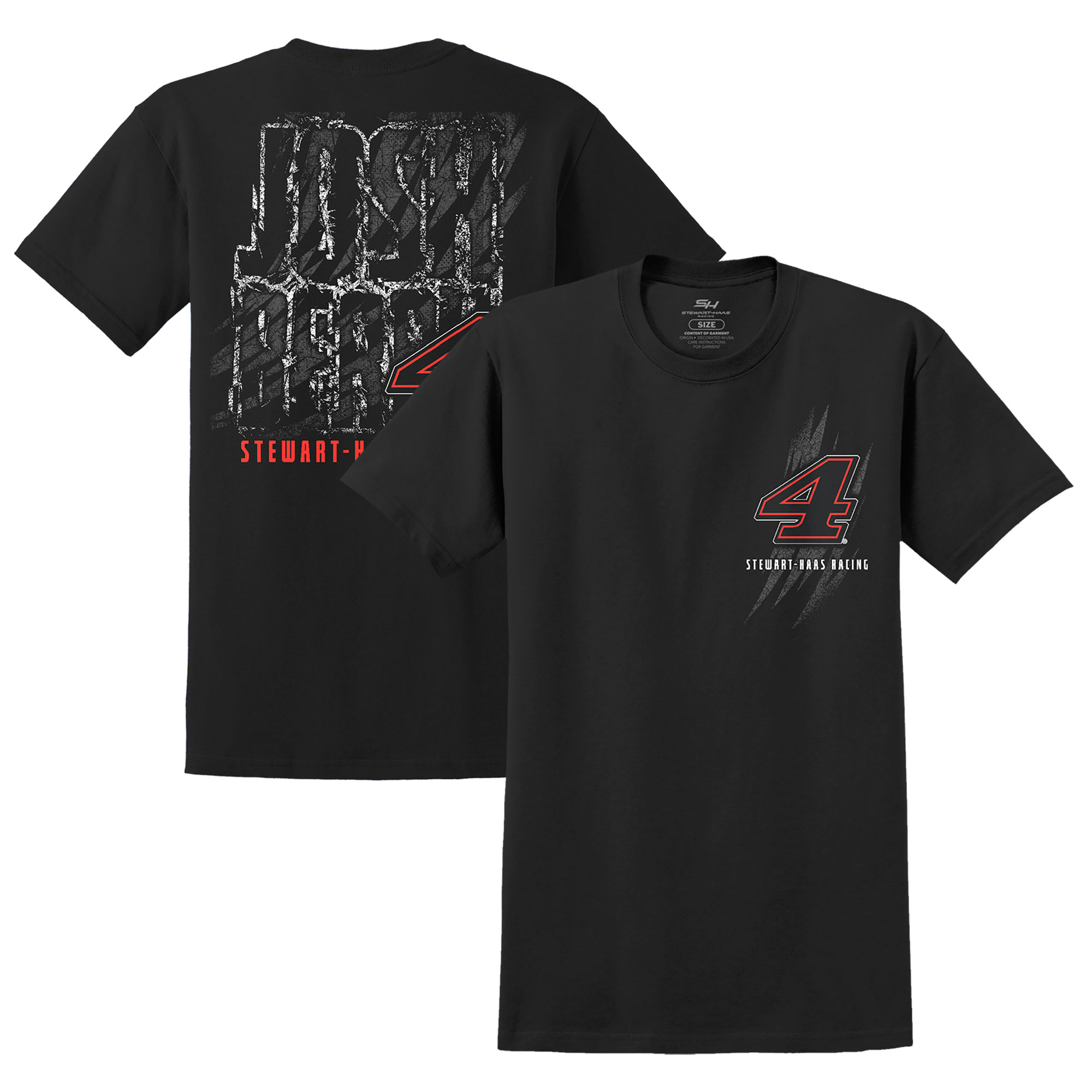 Men's Stewart-Haas Racing Team Collection Black Josh Berry Lifestyle T-Shirt - Image 5