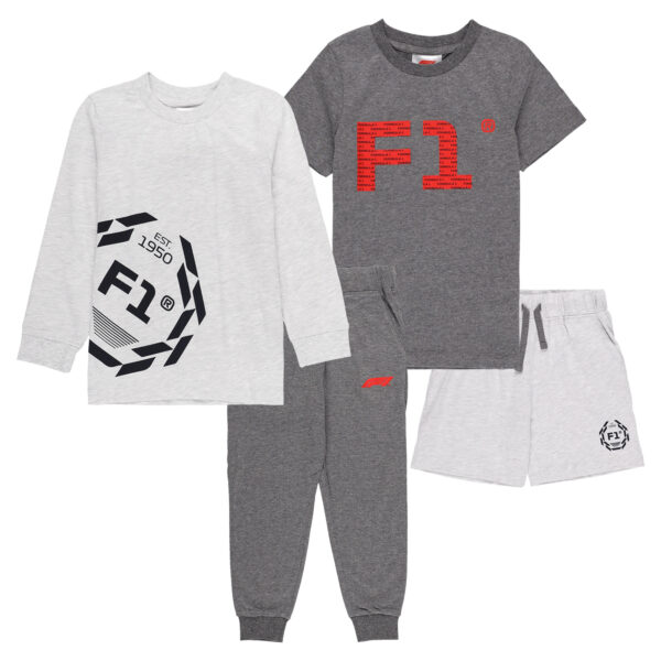 Formula 1 2 Pack Mix and Match Pyjamas - Kids