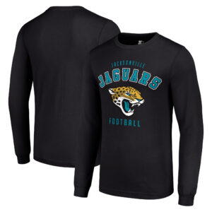 Men's Starter Black Jacksonville Jaguars Long Sleeve T-Shirt