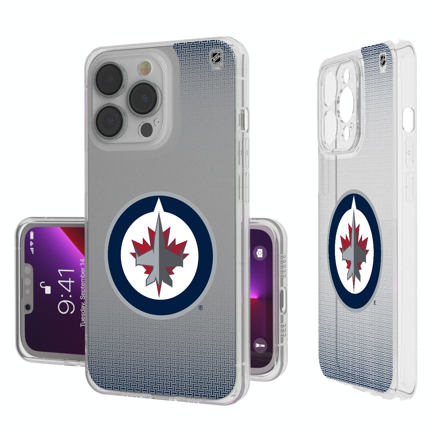 Winnipeg Jets Linen Logo iPhone Clear Case