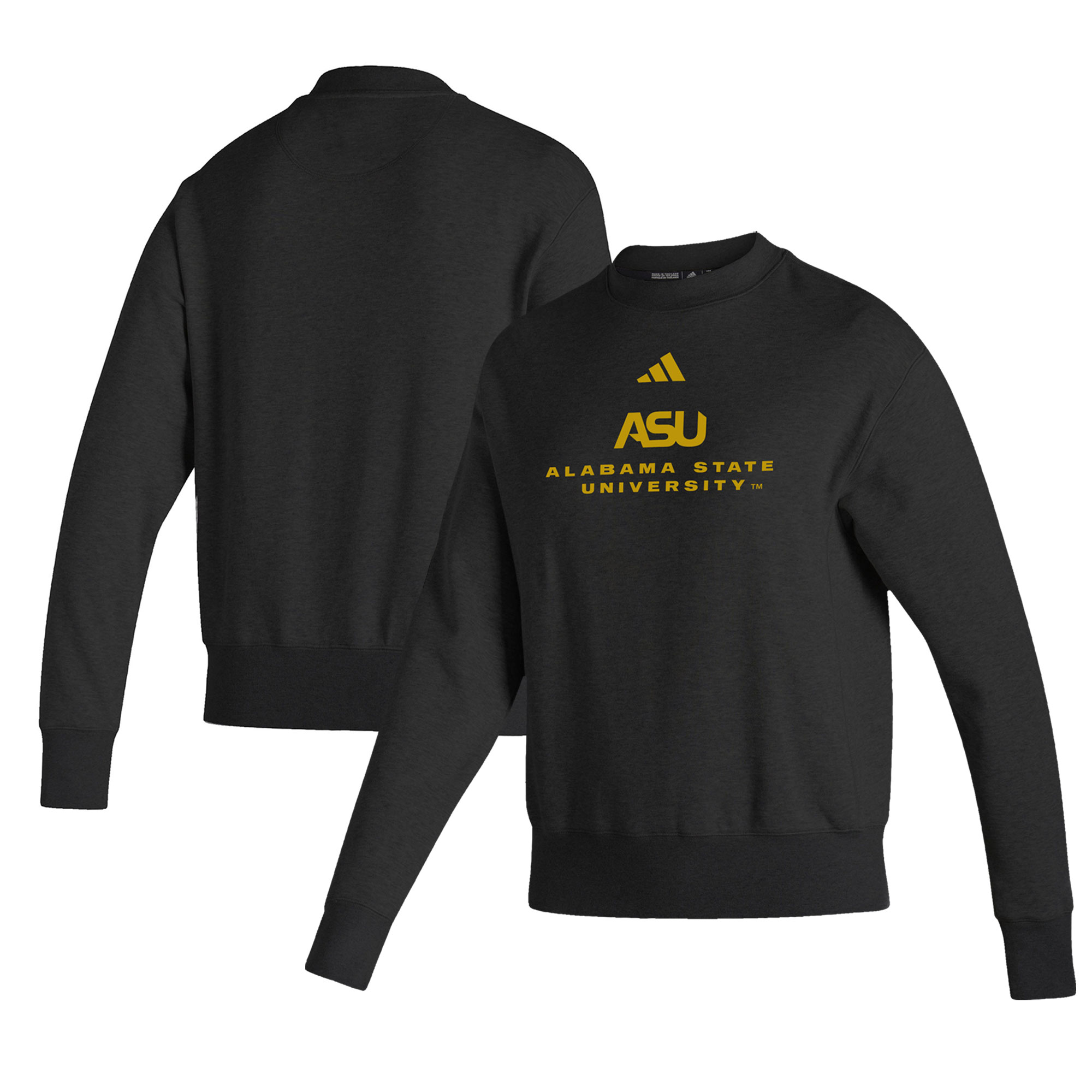 Women's adidas Black Alabama State Hornets Premium Vintage Pullover Sweatshirt - Image 5