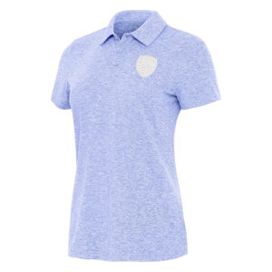 Women's Antigua Lavender Sporting Kansas City White Logo Matter Polo