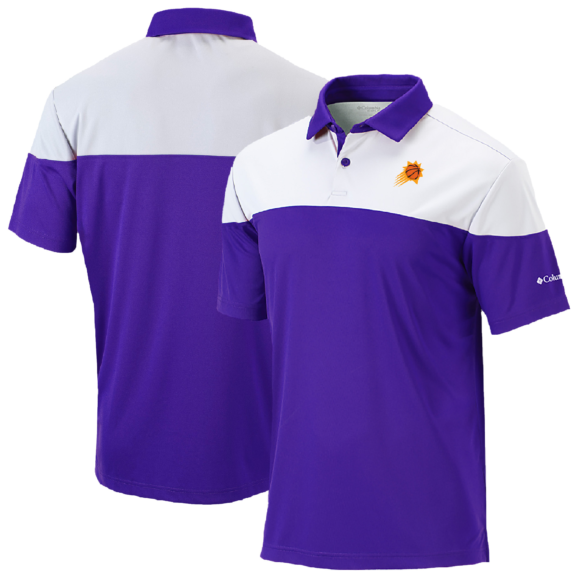 Men's Columbia Purple Phoenix Suns Omni-Wick Best Ball Polo