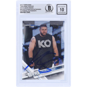 Kevin Owens WWE Autographed 2017 Topps SmackDown Live #151 Beckett Fanatics Witnessed Authenticated 10 Card