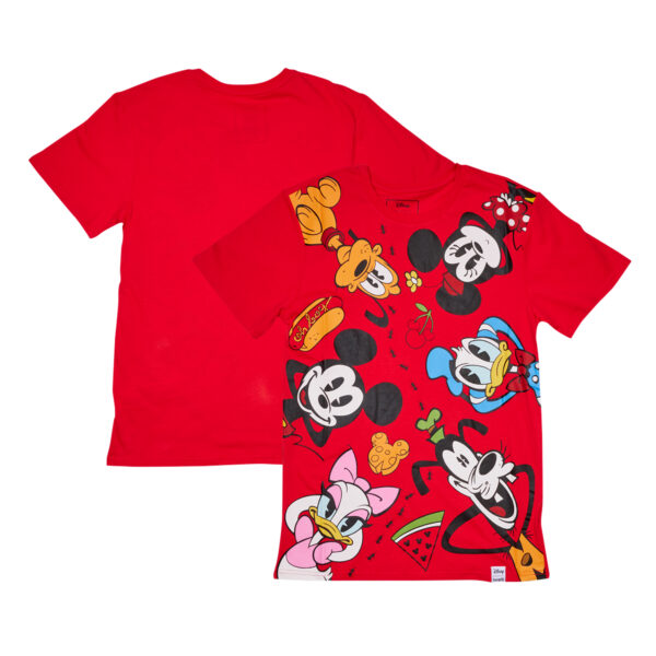 Unisex Loungefly Red Mickey & Friends Picnic T-Shirt