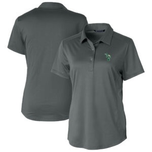 Women's Cutter & Buck Gray Oakland Athletics  DryTec Prospect Textured Stretch Polo