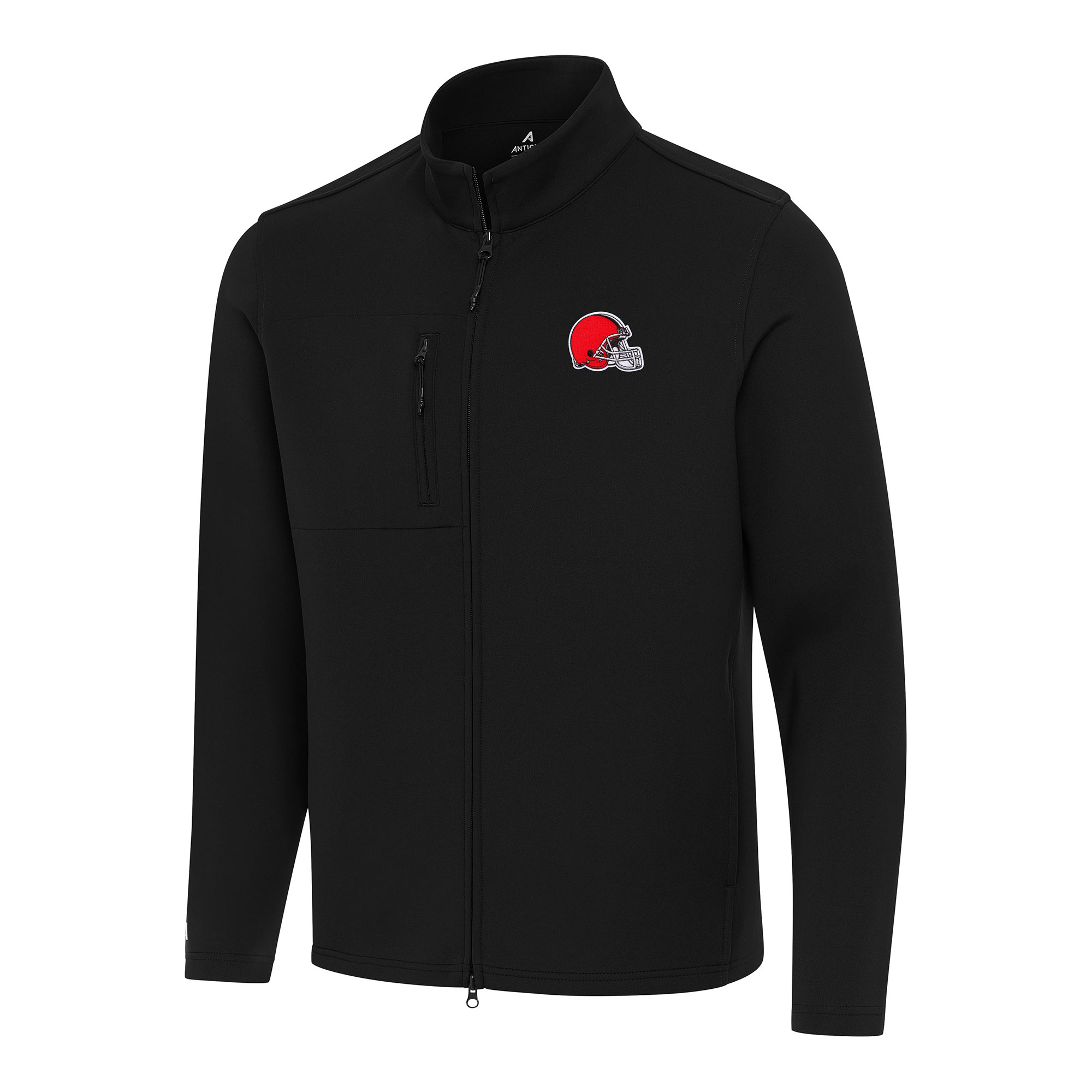 Men's Antigua Black Cleveland Browns Objection Full-Zip Jacket
