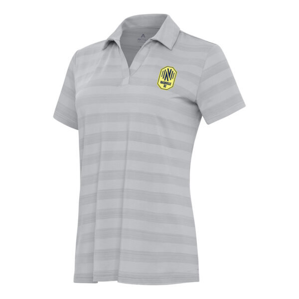 Women's Antigua Gray Nashville SC Tunnel Polo