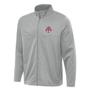 Men's Antigua Gray Toronto FC Links 2 Full-Zip Golf Jacket