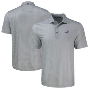 Men's Cutter & Buck Gray Los Angeles Dodgers Pike Eco Shadow Check Print