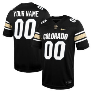 Men's Nike Black Colorado Buffaloes Custom Football Game Jersey
