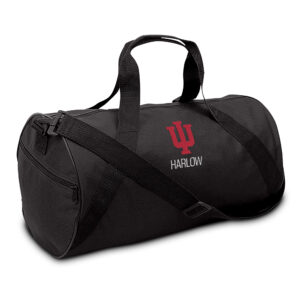 Youth Black Indiana Hoosiers Personalized Duffel Bag