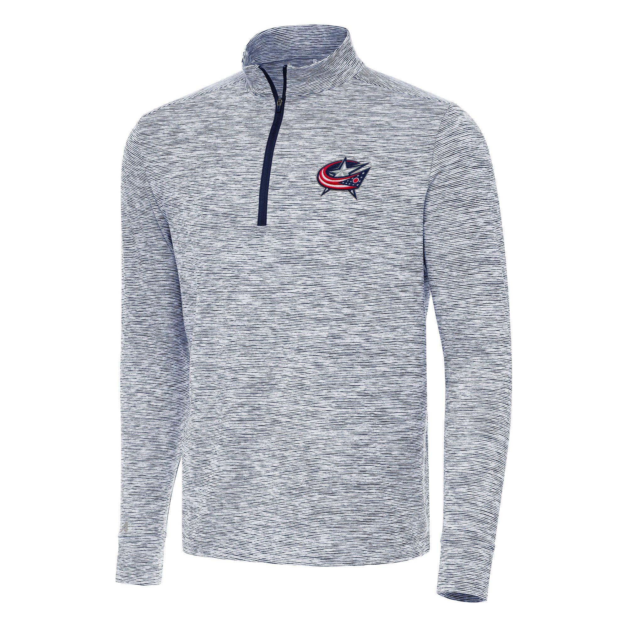 Men's Antigua Navy Columbus Blue Jackets Cause Quarter-Zip Top