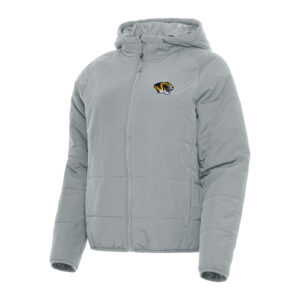 Women's Antigua Gray Missouri Tigers Universe Full-Zip Puffer Jacket