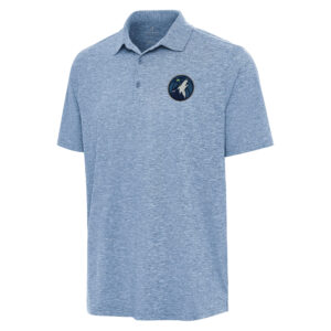 Men's Antigua Heather Aqua Minnesota Timberwolves Par 3 Polo